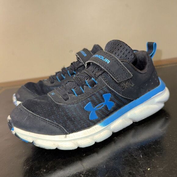 Under Armour Assert Black Blue White 3022101-008 PS Preschool Size 2Y - Picture 3 of 6